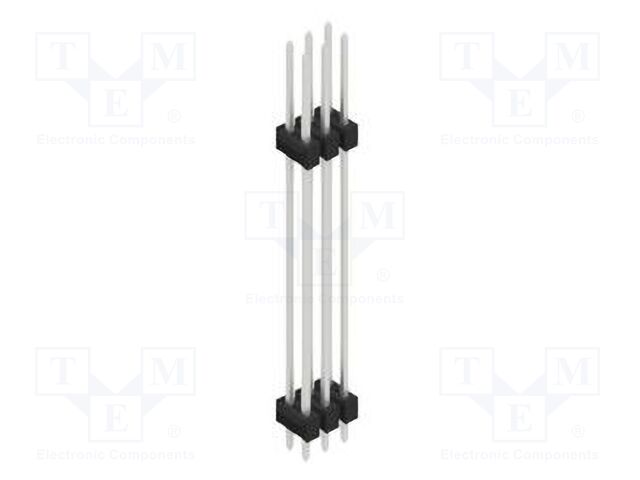Connector: pin strips; pin header; male; PIN: 6; 2.54mm; THT; 2x3