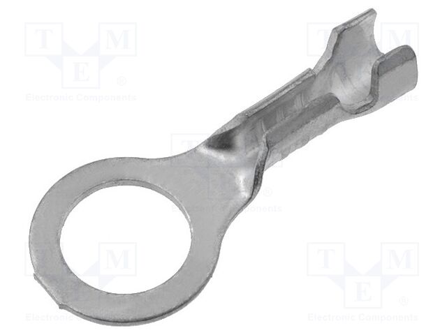 Ring terminal; M6; 0.5÷1mm2; crimped; for cable; tinned; brass