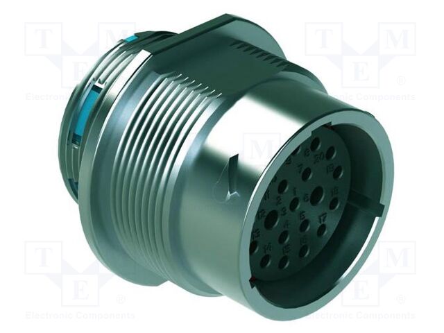 Connector: circular; socket; female; 250V; PIN: 20; IP67; straight