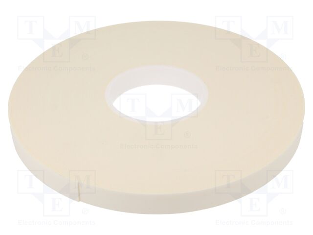 Tape: fixing; W: 19mm; L: 33m; Thk: 1mm; two-sided adhesive; white