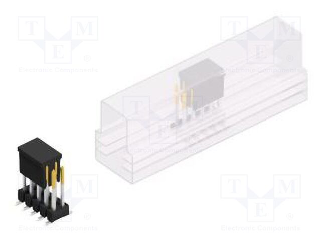 Connector: pin strips; pin header; male; PIN: 10; 2.54mm; SMT; 2x5