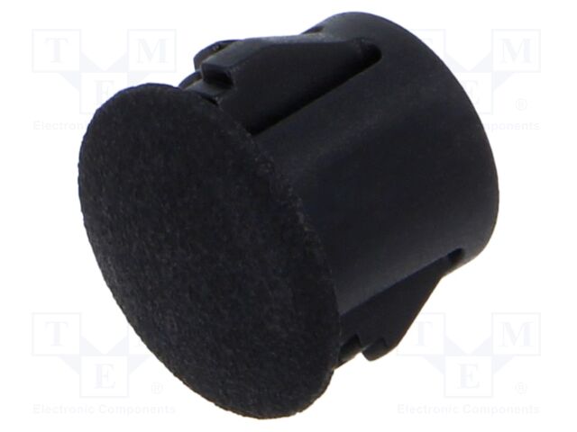 Accessories: stopper; H: 6.4mm; push-in,snap-fastener; black