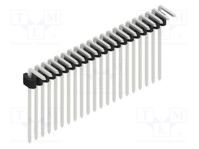 Connector: pin strips; pin header; male; PIN: 21; 1.27mm; THT; 1x21