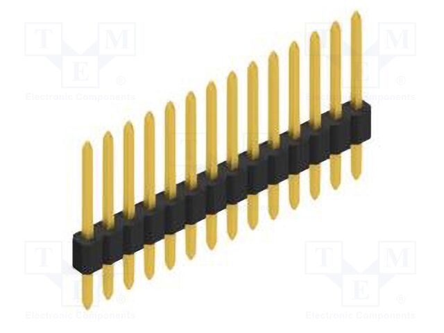Connector: pin strips; pin header; male; PIN: 14; 1.27mm; THT; 1x14