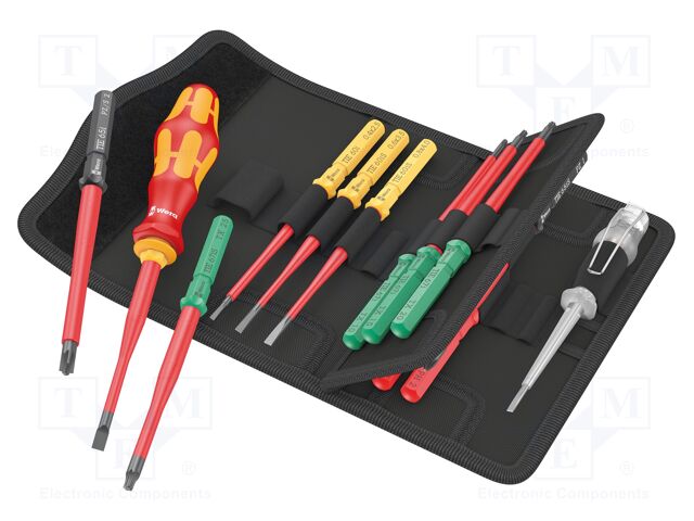 Kit: screwdrivers; insulated,slim; 1kVAC; Kraftform Kompakt VDE