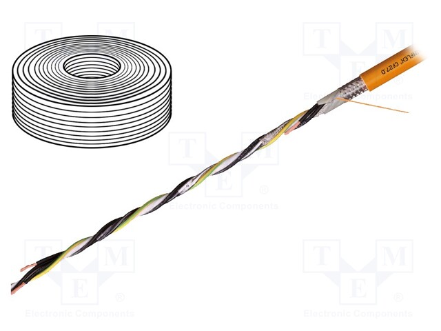 Wire: control cable; chainflex® CF27.D; 4G25mm2 + 2x1,5mm2; PUR