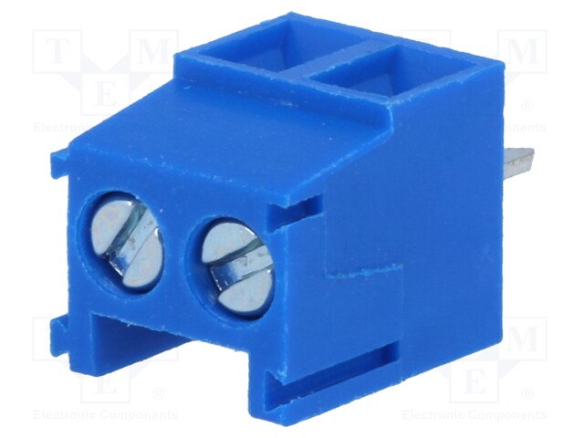 PCB terminal block; angled 90°; 3.5mm; ways: 2; on PCBs; 1mm2; 12A