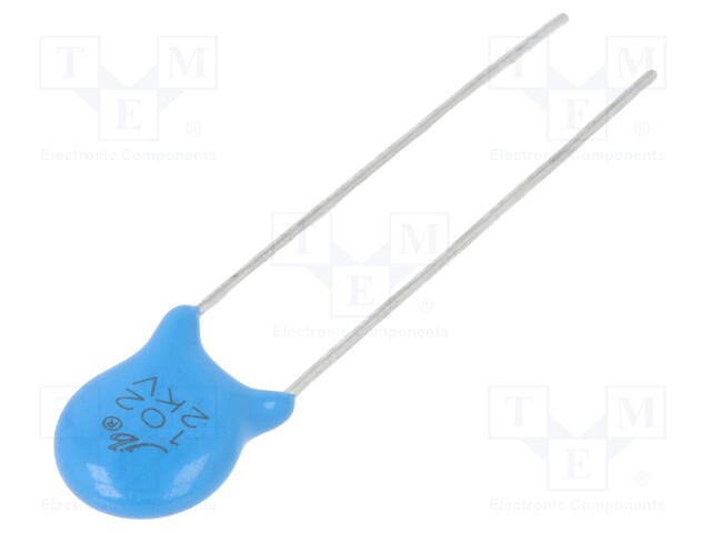 Capacitor: ceramic; 1nF; 2kVDC; Y5P; ±10%; 5mm