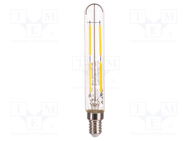 LED lamp; white cold; E14; 220÷240VAC; 400lm; P: 4W; 300°; 6500K
