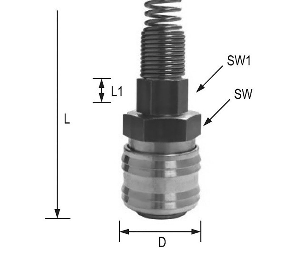 Quick connection coupling; straight; max.35bar; brass; D: 25mm