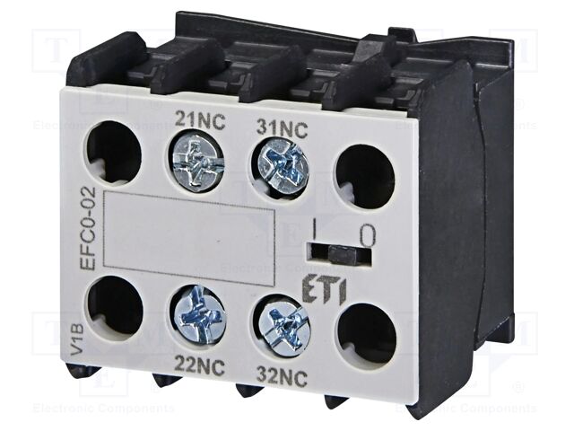 Auxiliary contacts; Series: CECO.3P; Leads: screw; Mounting: front