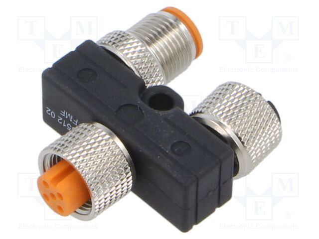 T adapter; M12 male,M12 female x2; Y; PIN: 5; Polarisation: A; IP67
