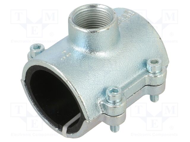 Splice terminal: fixing clamp; two-part,with side outlet; 10bar