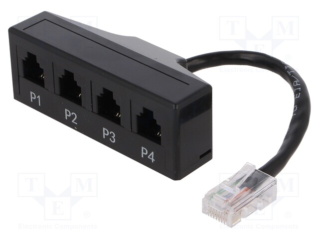 Plug/socket; splitter; Layout: 6p4c,8p8c; female/male