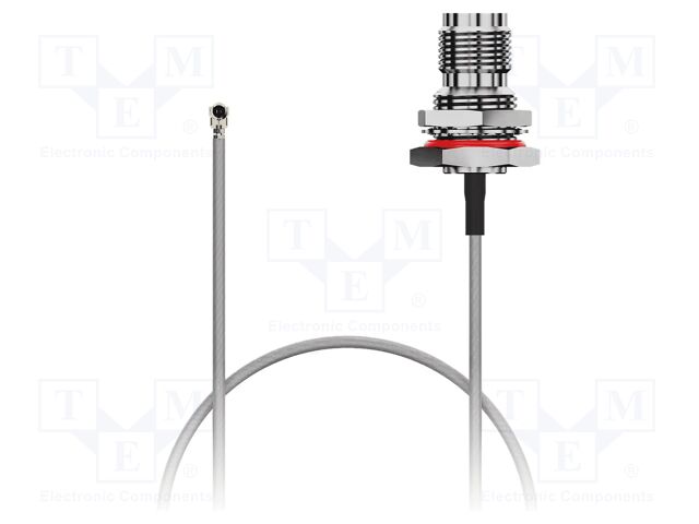 Cable; IPEX MHF,TNC female; brown; -40÷90°C; 0÷3GHz; 100mm; 50Ω