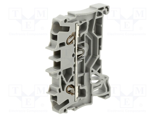 DIN Rail Mount Terminal Block, 2 Ways, 22 AWG, 12 AWG, 4 mm², Clamp, 24 A