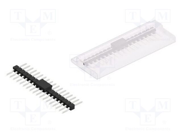 Connector: pin strips; pin header; male; PIN: 18; 2.54mm; SMT; 1x18