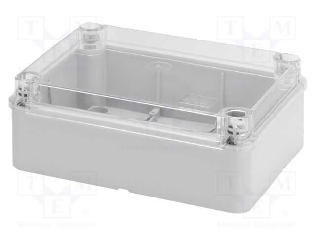 Enclosure: junction box; wall mount; plastic; grey