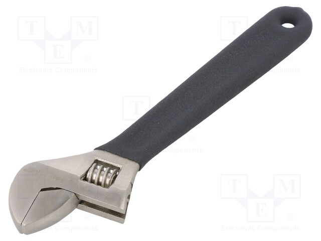 Key; adjustable; 200mm; Max jaw capacity: 24mm; forged,satin