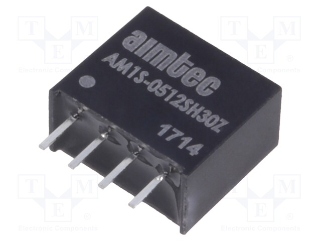 Converter: DC/DC; 1W; Uin: 4.5÷5.5V; 12VDC; Iout: 83mA; SIP4; 1.8g