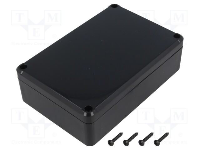 Enclosure: multipurpose; X: 80mm; Y: 120mm; Z: 36mm; ABS; black; IP55
