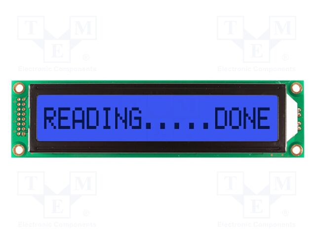 Display: LCD; 16x1; grey; 151x40mm; LED; Interface: 8bit,parallel