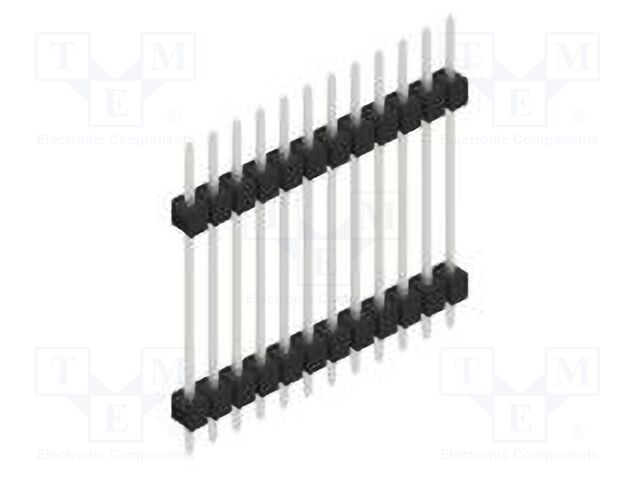Connector: pin strips; pin header; male; PIN: 12; 2.54mm; THT; 1x12