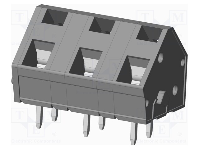 Connector: PCB terminal block; terminal; angled 45°; on PCBs