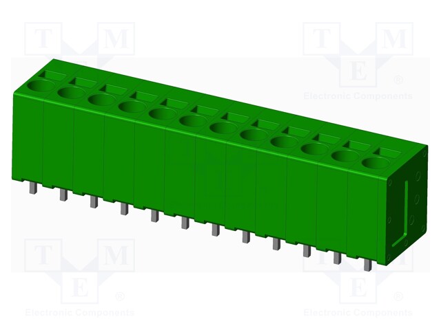 Connector: PCB terminal block; terminal; angled; Plating: tinned