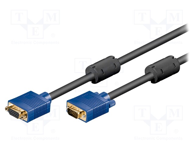 Cable; D-Sub 15pin HD plug,D-Sub 15pin HD socket; 5m