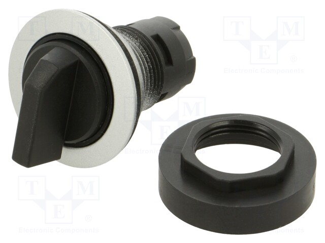 Switch: rotary; 22mm; Stabl.pos: 1; IP65; Pos: 2; Cutout: Ø22.3mm