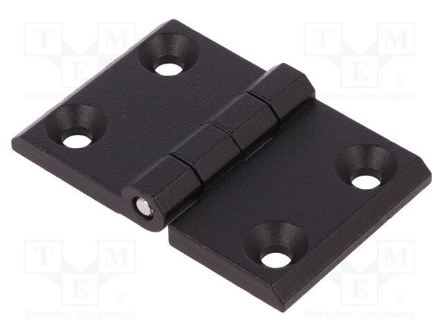 Hinge; Width: 76mm; zinc and aluminium alloy; black; H: 50mm