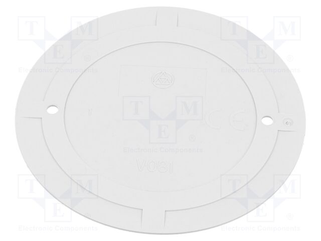 Cover; 81mm; screw; ABS; white; -25÷60°C