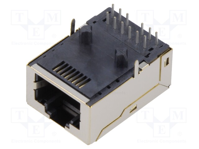 Socket; RJ45; PIN: 8; Cat: 6a; shielded,with isolation transformer