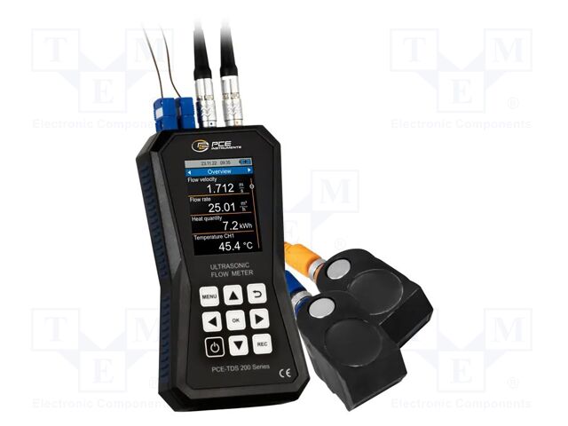 Meter: flow analyzer; colour,LCD 2,8"; ±32 m/s; USB; 20÷108mm