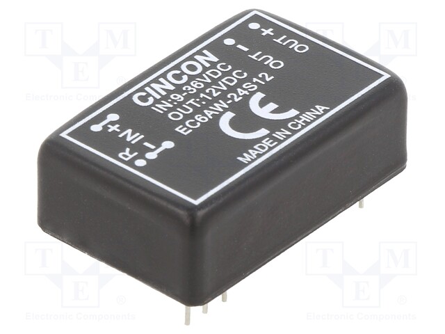 Converter: DC/DC; 8W; Uin: 9÷36V; 12VDC; Iout: 660mA; 18.4g; 100kHz