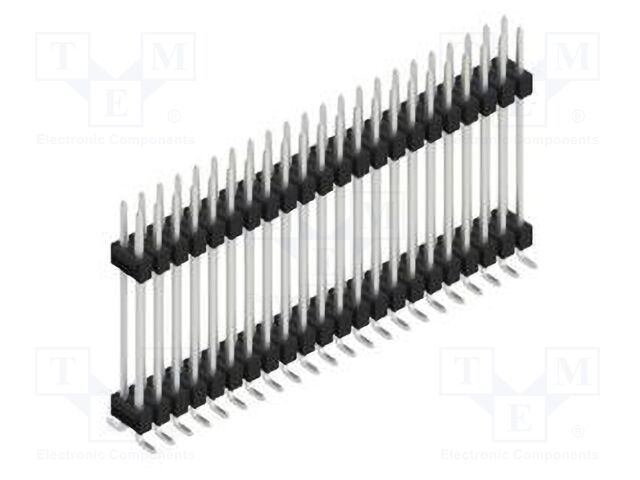 Connector: pin strips; pin header; male; PIN: 44; 2.54mm; SMT; 2x22