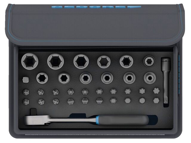 Wrench-set; rattle,socket bits; 35pcs.