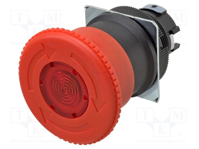 Switch: emergency stop; 22mm; depending on the holder; 40mm