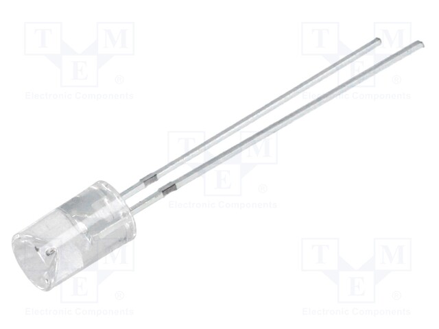 LED; 5mm; yellow; 150÷180mcd; 120°; Front: recessed