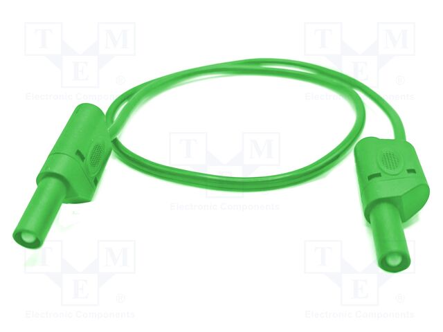 Test lead; 32A; banana plug 4mm,both sides; Urated: 1kV; Len: 0.5m