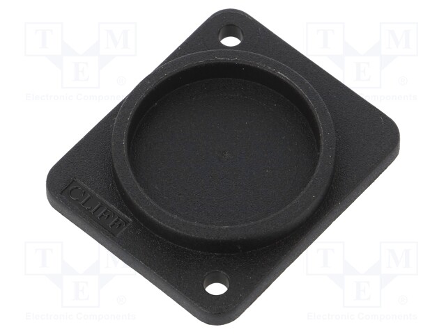 Protection cap; plain screw hole; black; plastic; D: 3mm