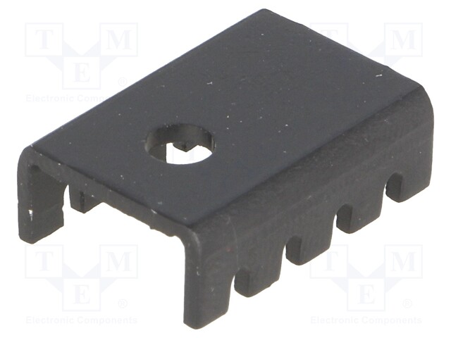 Heatsink: moulded; U; TO220; black; L: 19.05mm; W: 13.21mm; H: 6.35mm