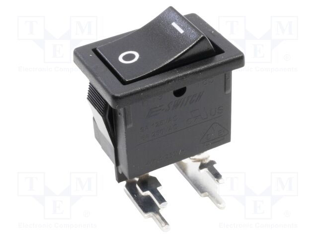 ROCKER; DPST-NO; Pos: 2; ON-OFF; 6A/250VAC; black; none; Body: black