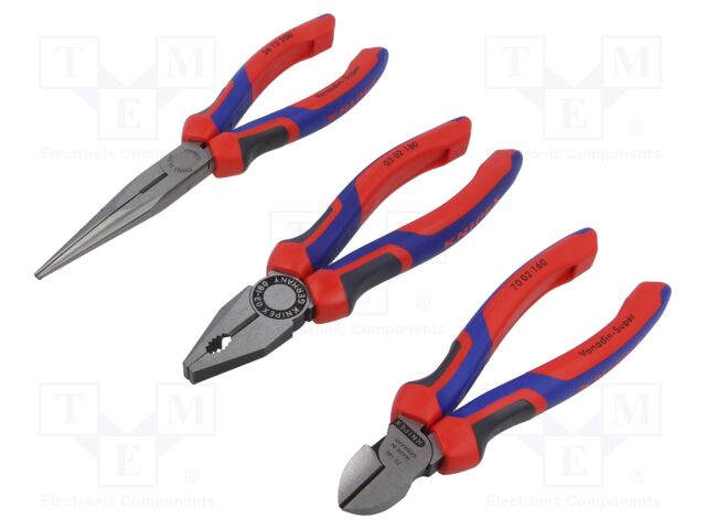 Pliers; Pcs: 3; Package: cardboard packaging; steel