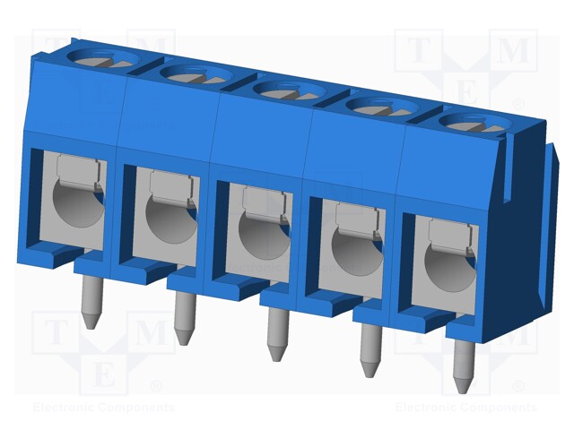 Connector: PCB terminal block; terminal; angled; Plating: tinned