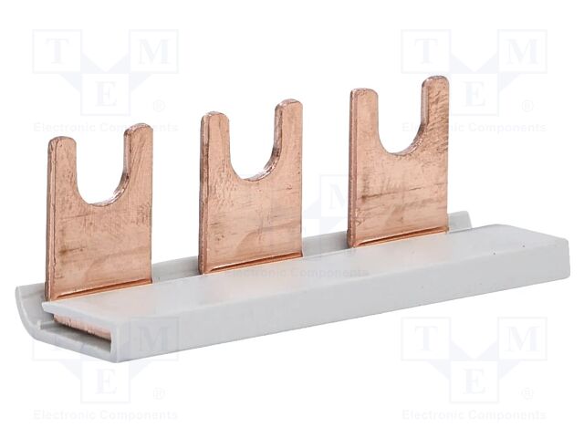 Modular busbar; 16mm2; Poles: 1; Urated: 500V; 100A; fork; 55mm