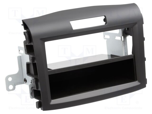 Radio frame; Honda; 2 DIN; black/rubber-touch