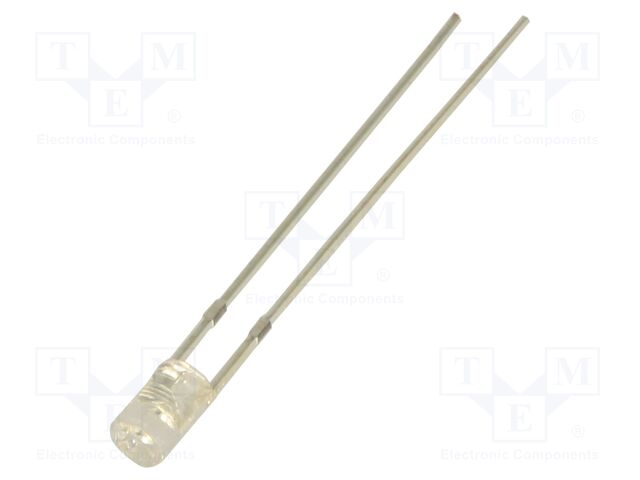 LED; green; 3mm; 600mcd; 100°; Front: flat; 2.7VDC; No.of term: 2