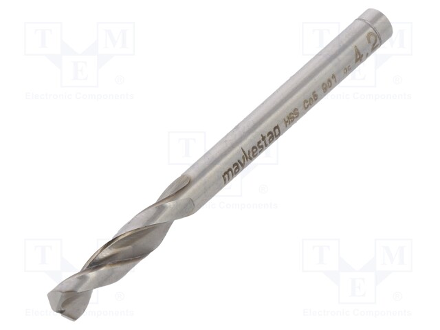 Drill bit; for metal; Ø: 4.2mm; L: 55mm; HSS-CO; bulk,industrial